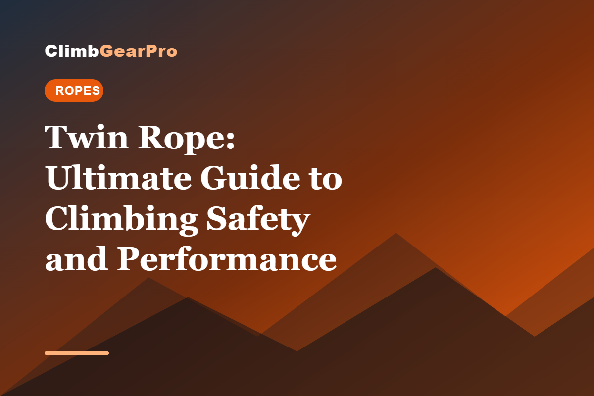 Twin Rope: Ultimate Guide to Climbing Safety and Performance
