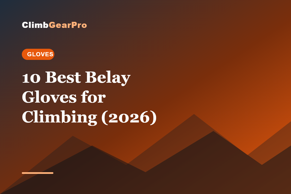 10 Best Belay Gloves for Climbing (2026)