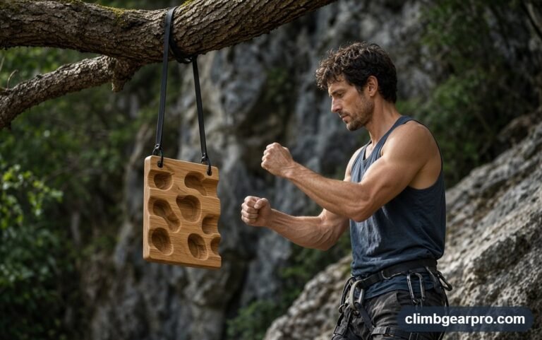 Portable hangboards for rock climbing