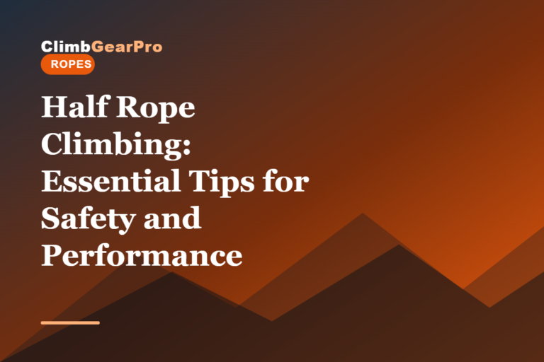 Half Rope Climbing: Essential Tips for Safety and Performance