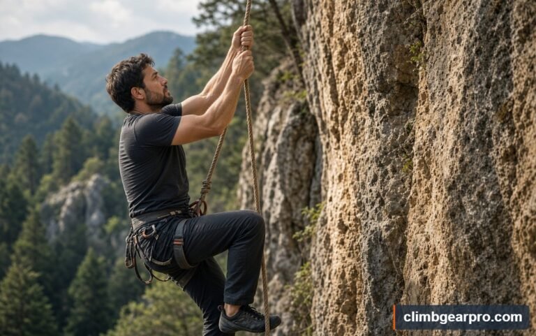 How to Climb a Rope for rock climbing