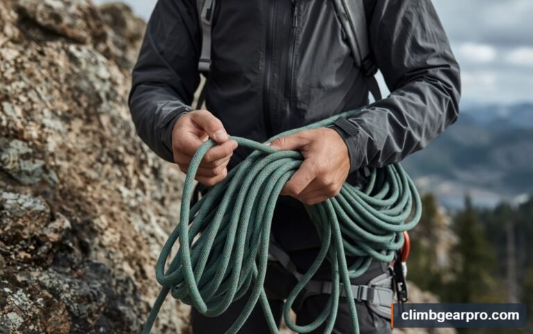 How to Coil a Climbing Rope for rock climbing